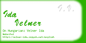 ida velner business card